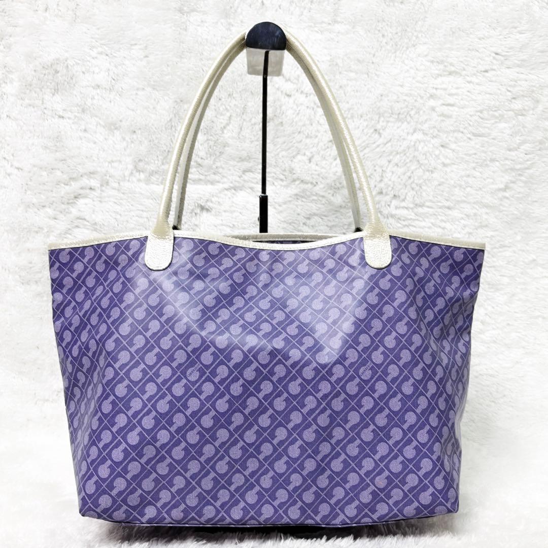 美品✨ GHERARDINI トートバッグ ソフティ パープル A4 収納可能