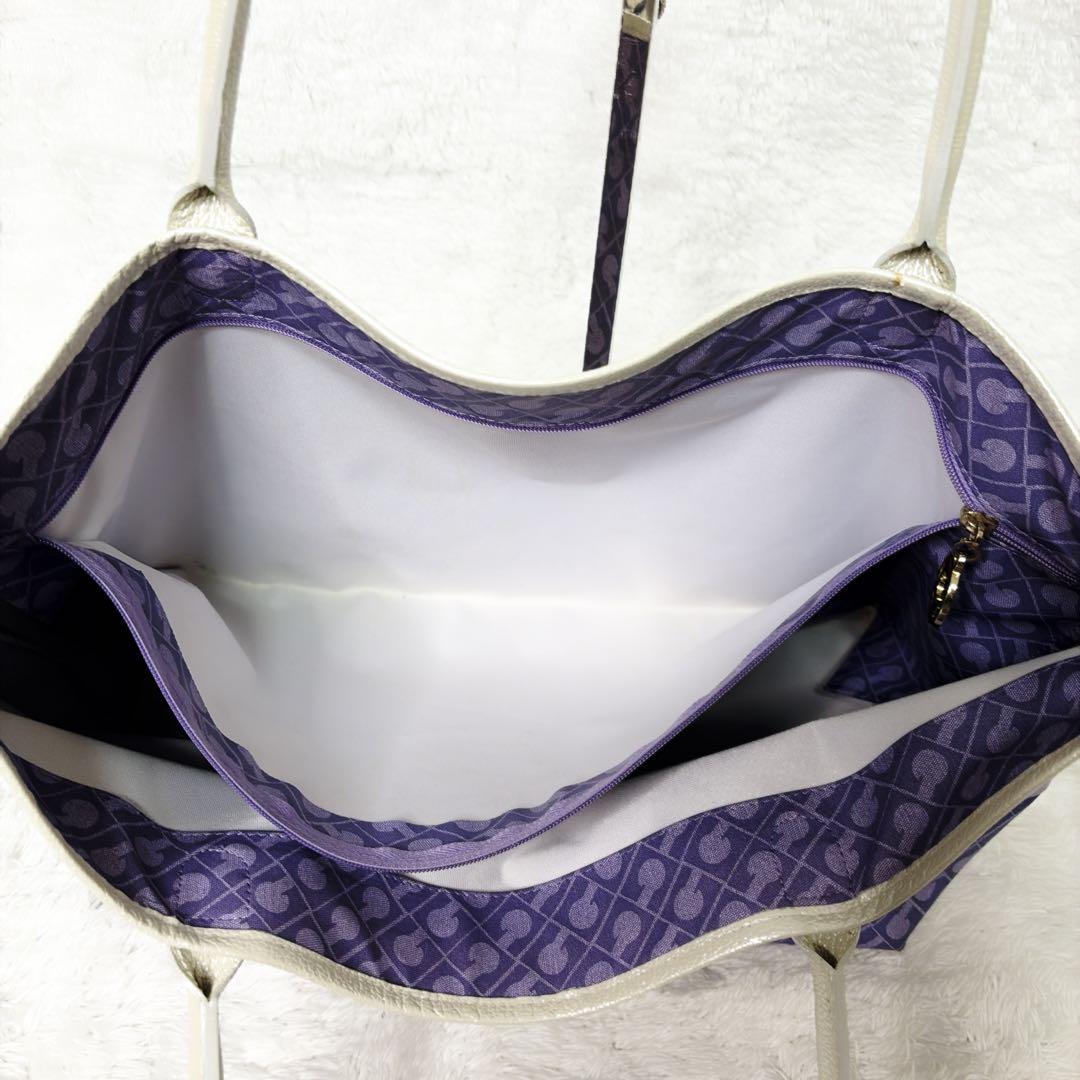 美品✨ GHERARDINI トートバッグ ソフティ パープル A4 収納可能