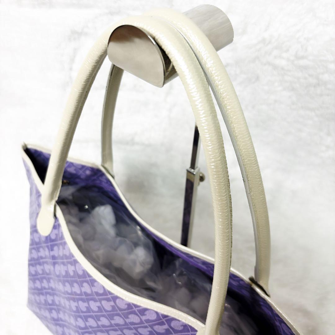 美品✨ GHERARDINI トートバッグ ソフティ パープル A4 収納可能
