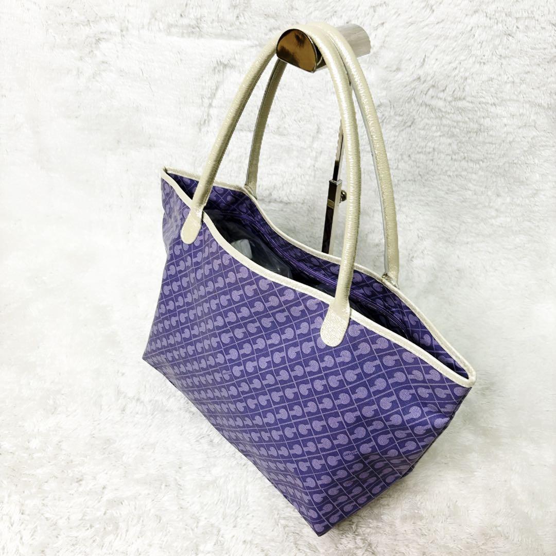 美品✨ GHERARDINI トートバッグ ソフティ パープル A4 収納可能