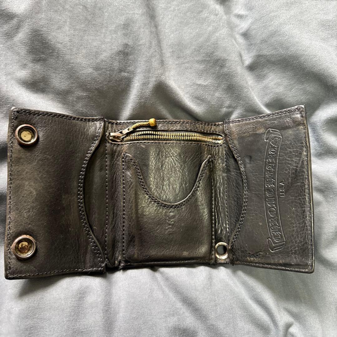CHROME HEARTS ブラック三つ折り財布