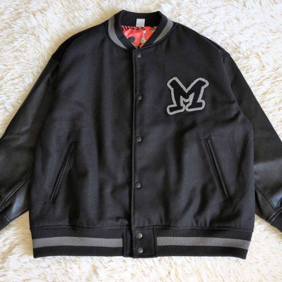 ディズニーストア ミッキーマウス スタジャン ブラックブルゾン　ジャンバー