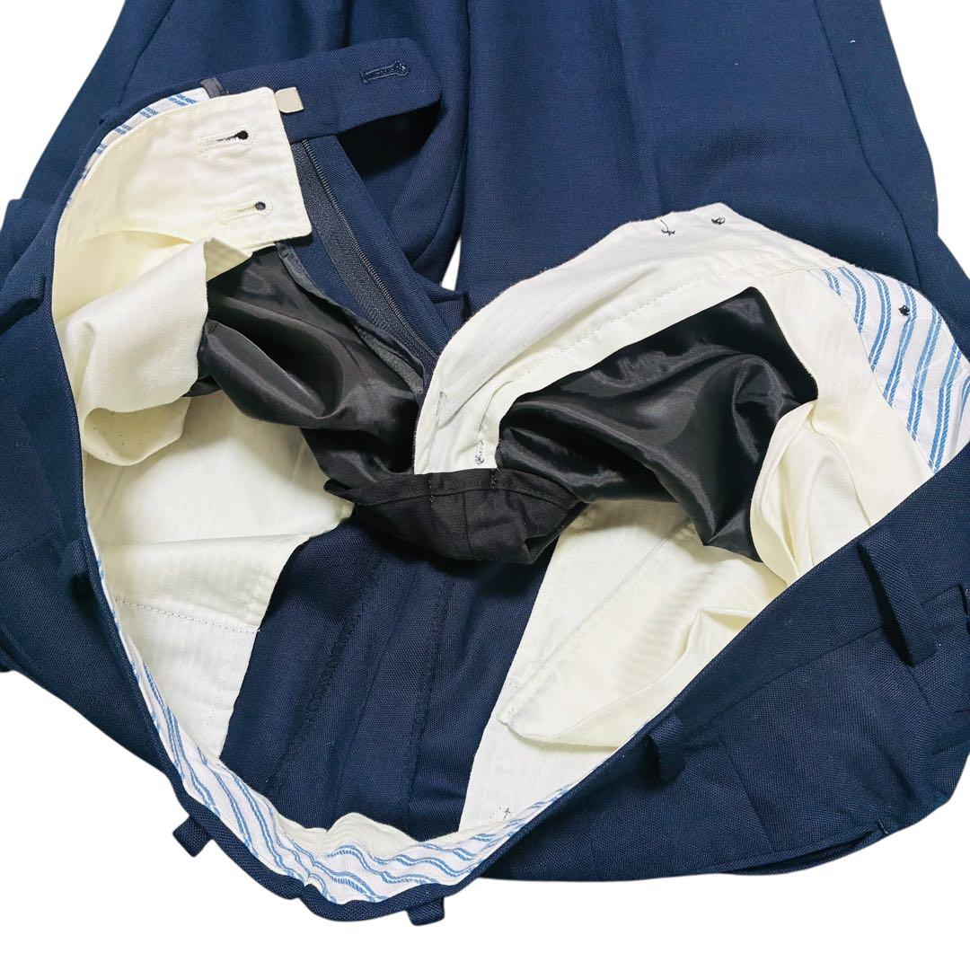 【良品】ヒルトン　ロロピアーナ　スーツ　セットアップ　ネイビー　YA5