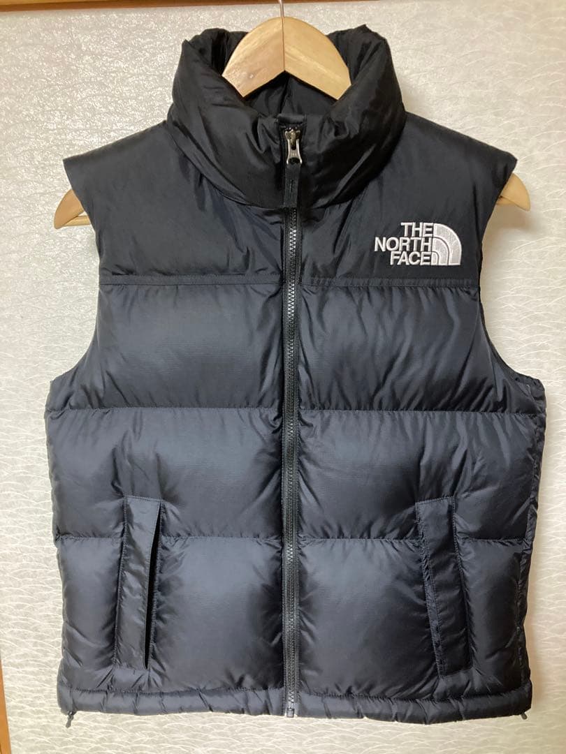 極美品　ノースフェイス　レディース　ヌプシダウンベスト　ブラックＮＤＷ92233
