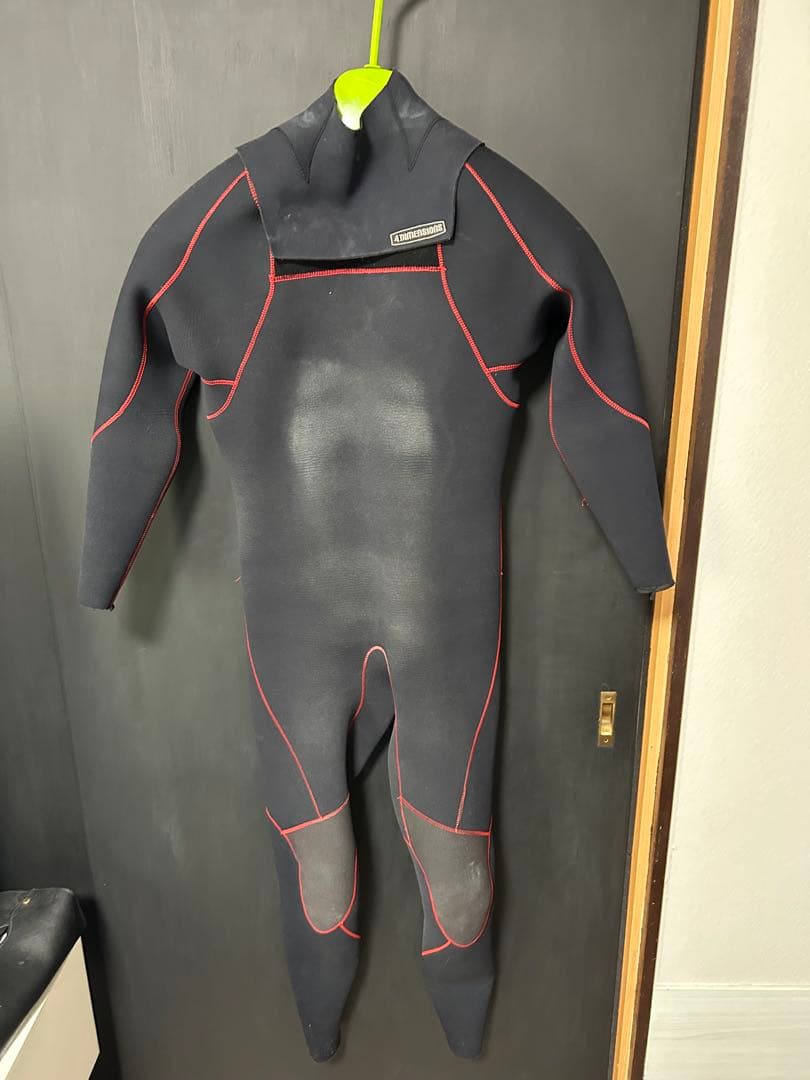 4dimensions フルスーツ 3mm ジャージ　ブラック/レッド