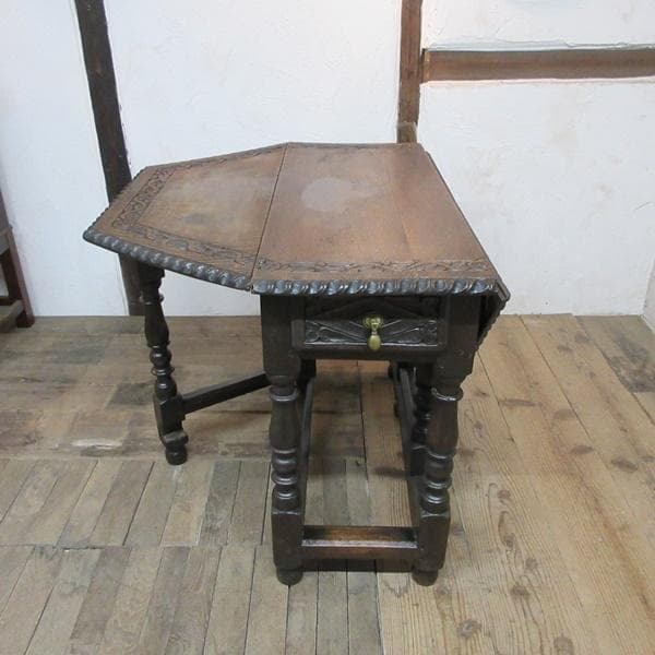 イギリス アンティーク 家具 ゲートレッグテーブル ダイニング 英国 6783d