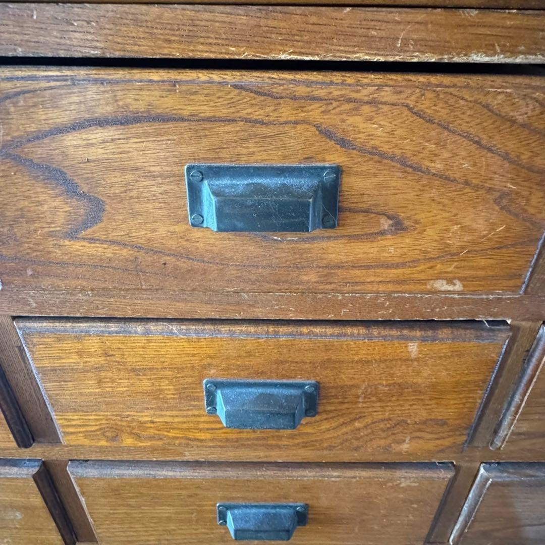 ヴィンテージ家具　木製収納　引き出し26杯