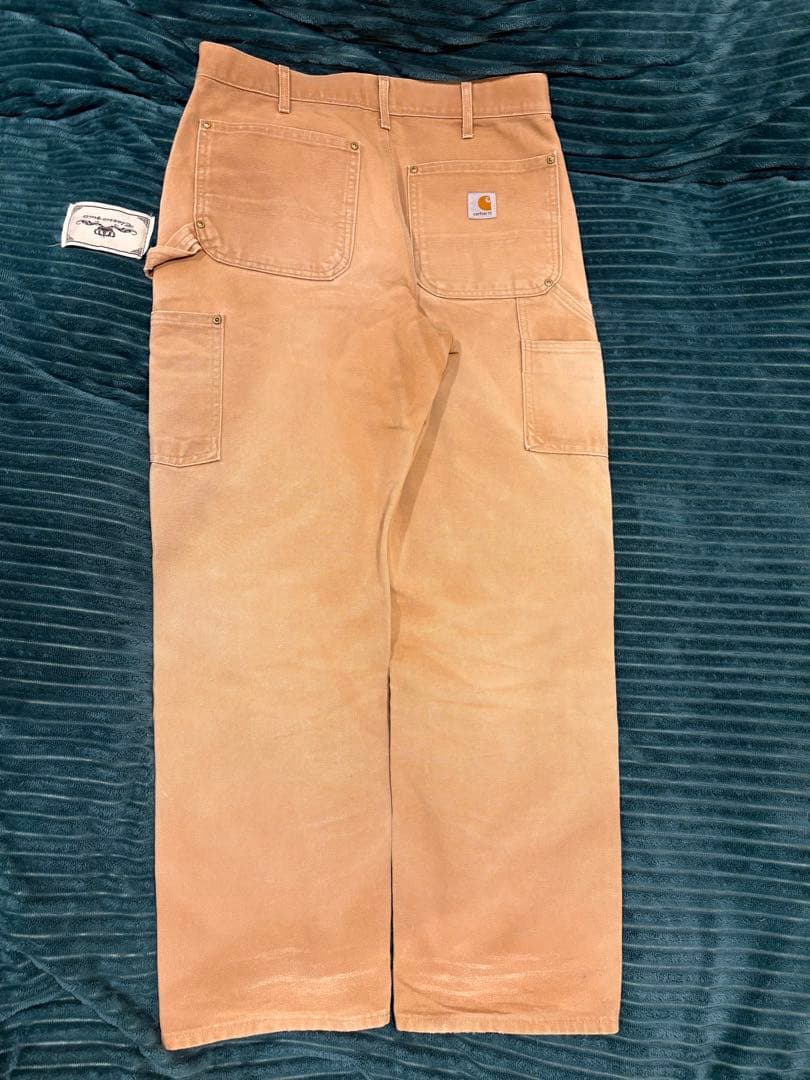 Carhartt ベージュ ダブルニーパンツ 32×30 フェード
