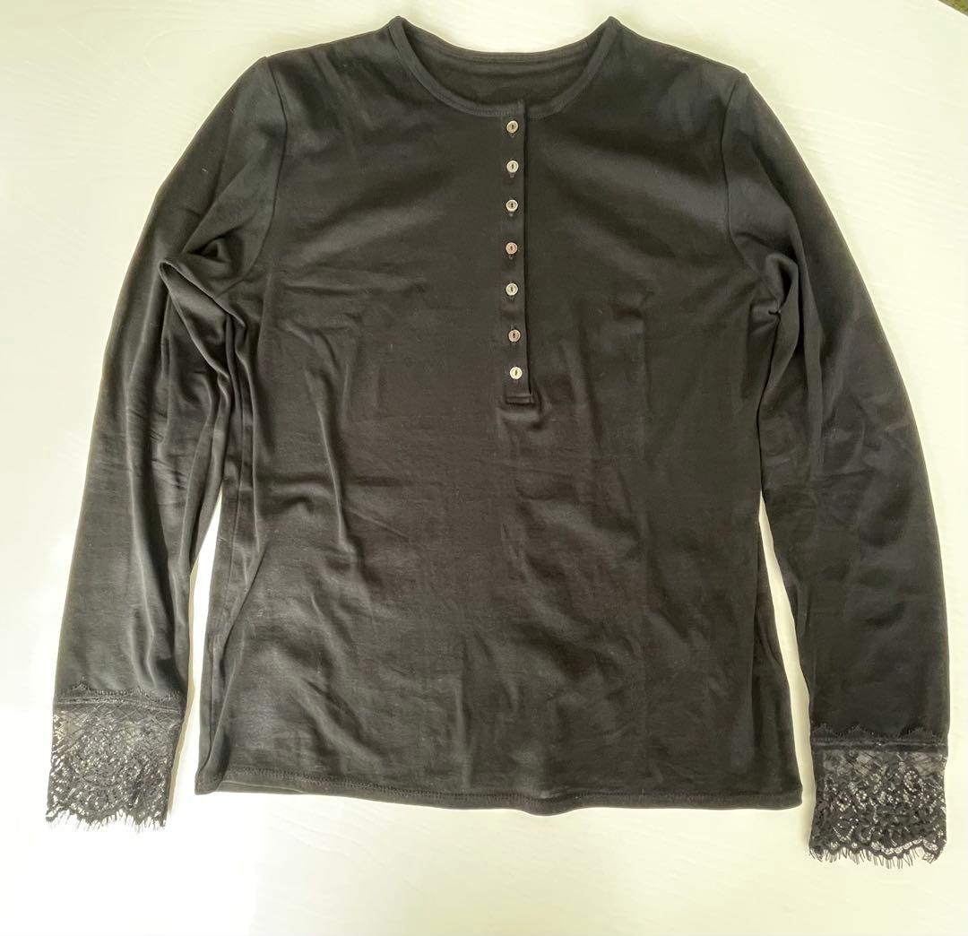 curensology カレンソロジー　ヘンリーレースロングスリーブTシャツ