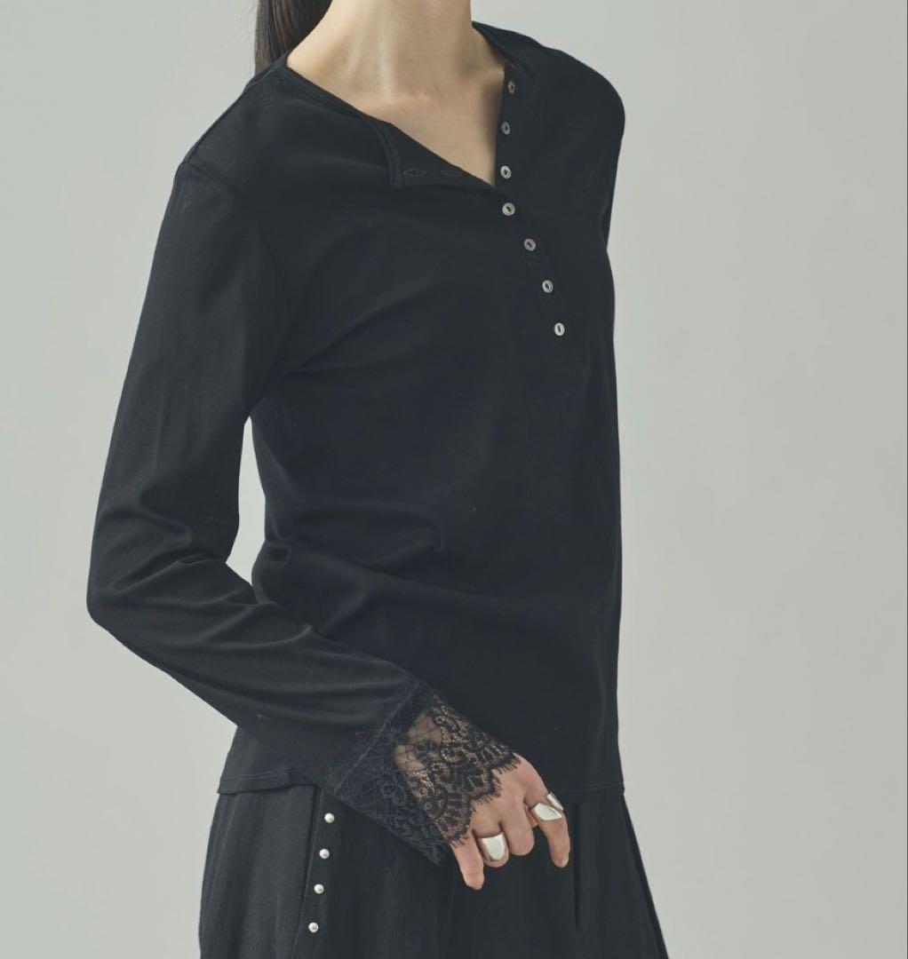 curensology カレンソロジー　ヘンリーレースロングスリーブTシャツ