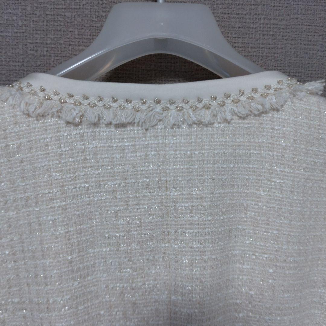 【りよ】UNTITLED　ノーカラーツイードジャケット42