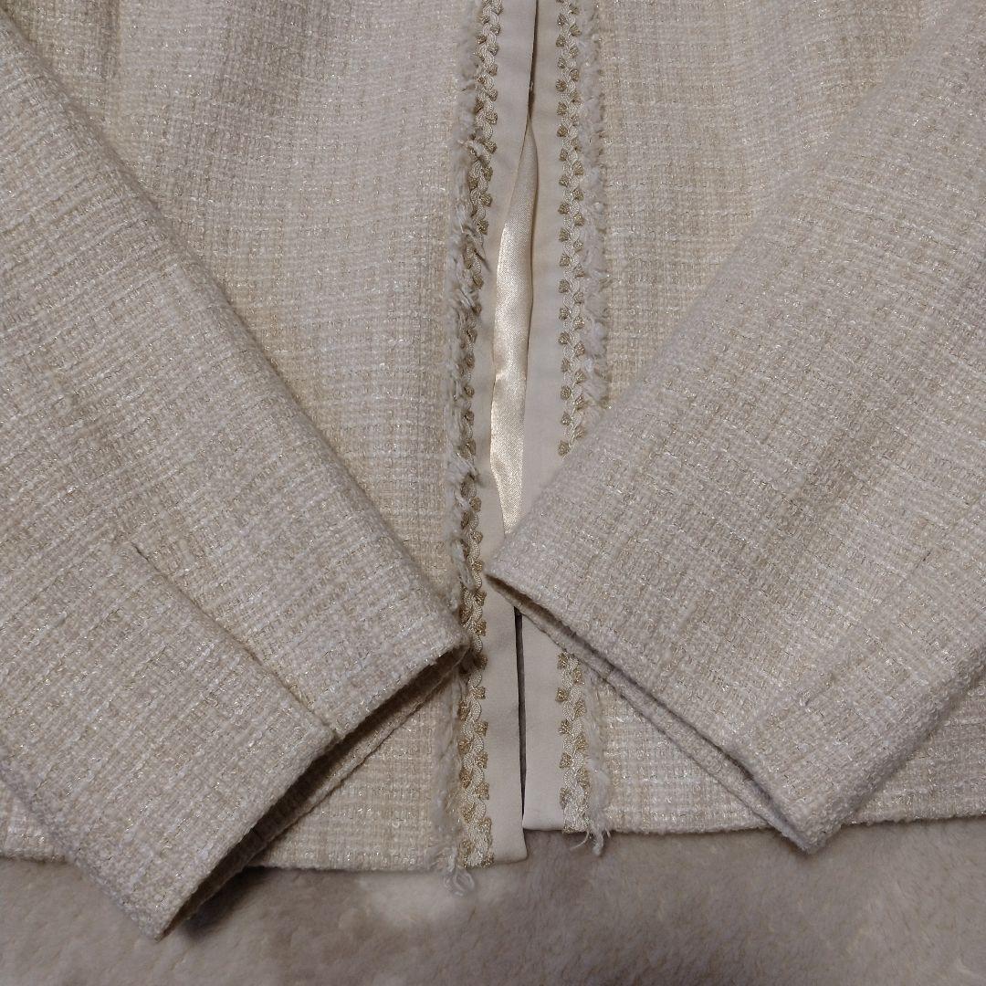 【りよ】UNTITLED　ノーカラーツイードジャケット42