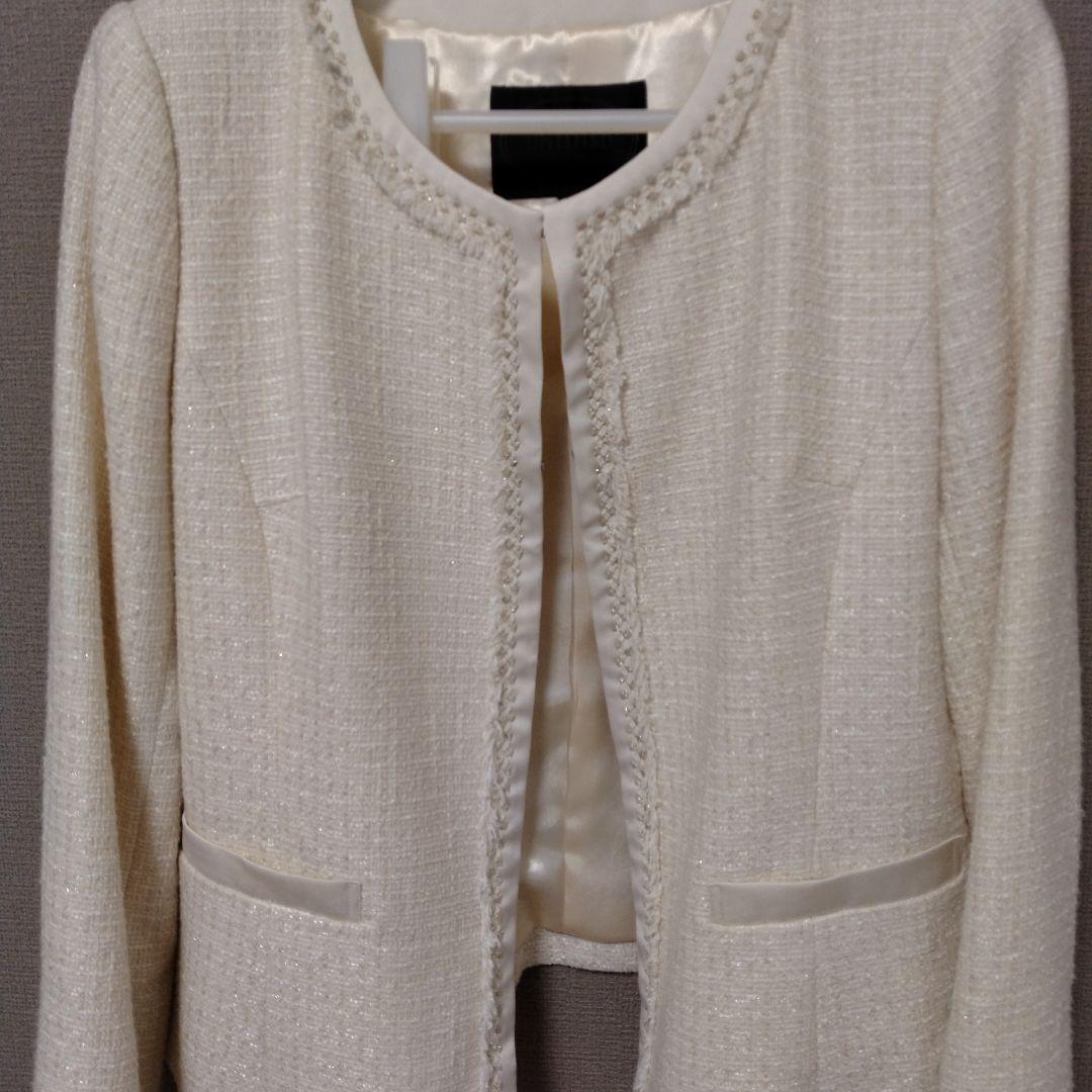 【りよ】UNTITLED　ノーカラーツイードジャケット42