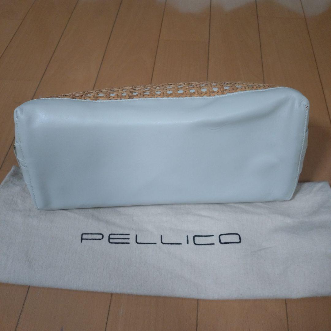 PELLICO　ペリーコ ラタン風ハンドバッグ　かごバッグ ホワイト