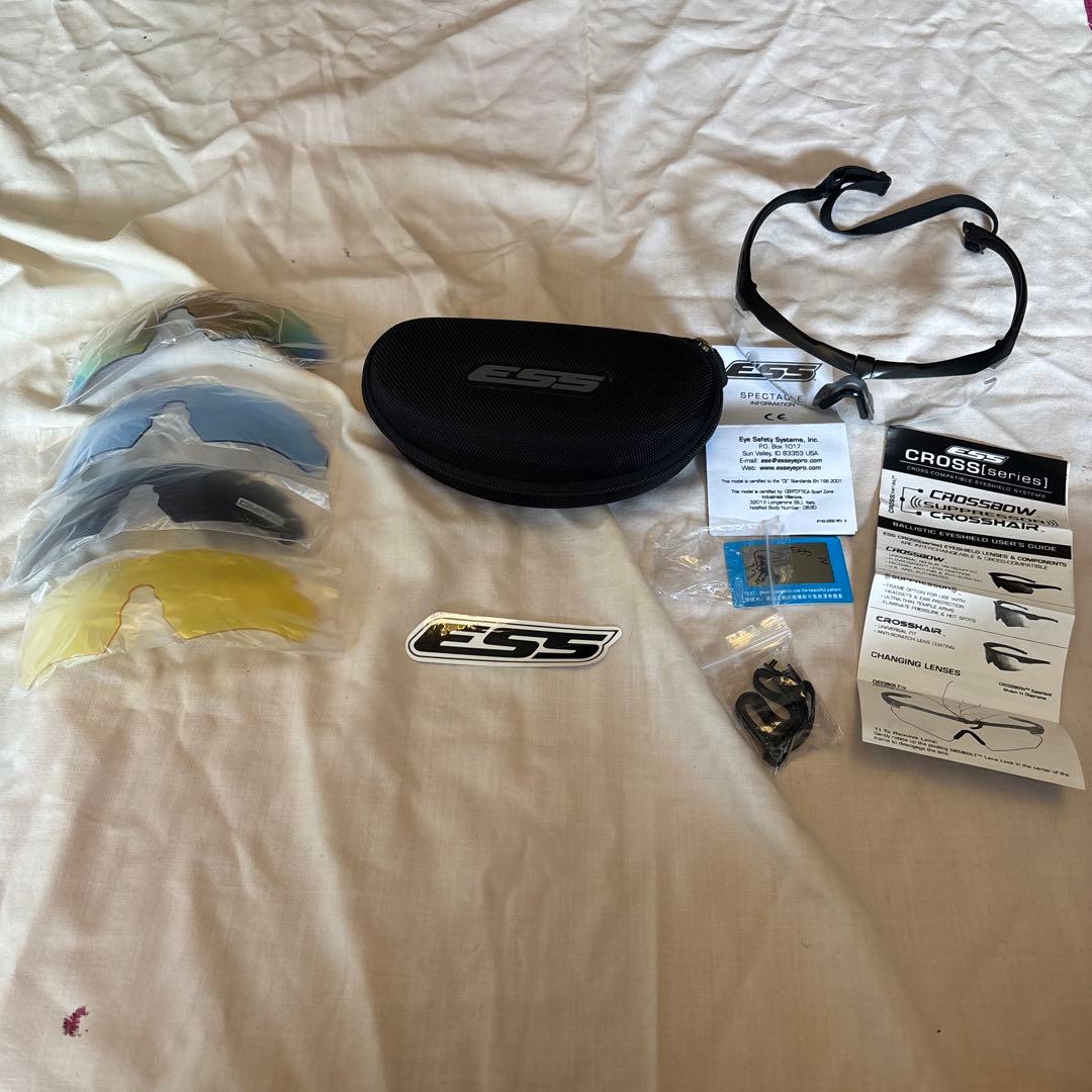 【一部未使用】ESS サングラス ゴーグル 替えレンズ付き　CROSSBOW