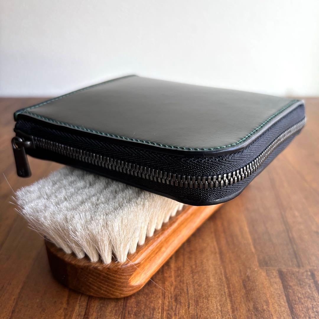 K氏様オーダー用 コードバン　グリーン　L字ファスナー財布