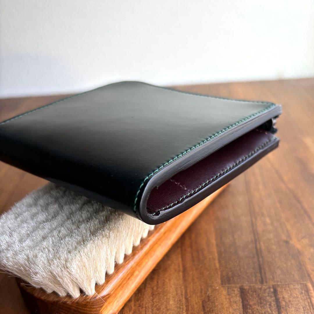 K氏様オーダー用 コードバン　グリーン　L字ファスナー財布