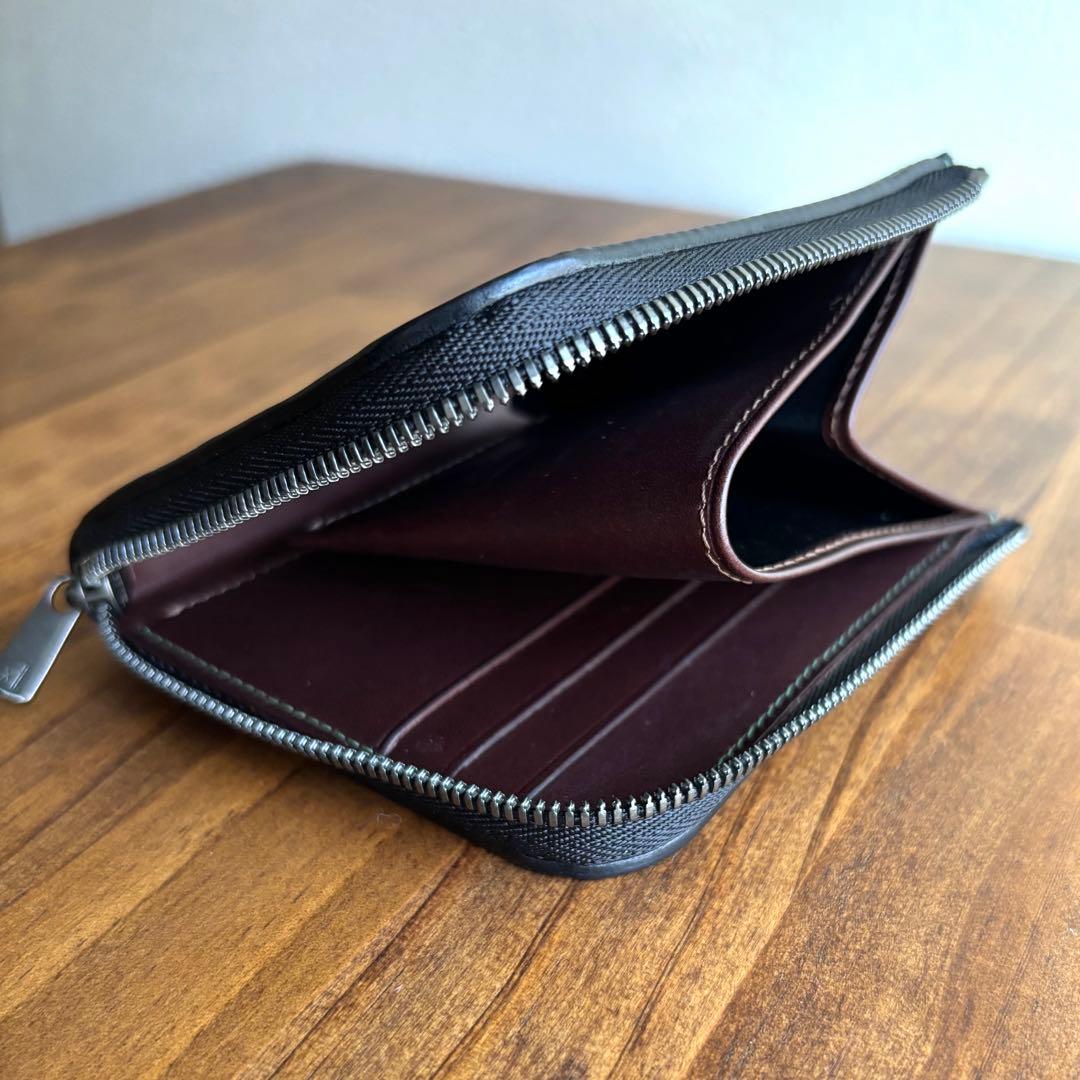 K氏様オーダー用 コードバン　グリーン　L字ファスナー財布