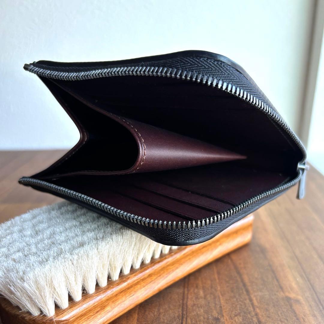 K氏様オーダー用 コードバン　グリーン　L字ファスナー財布