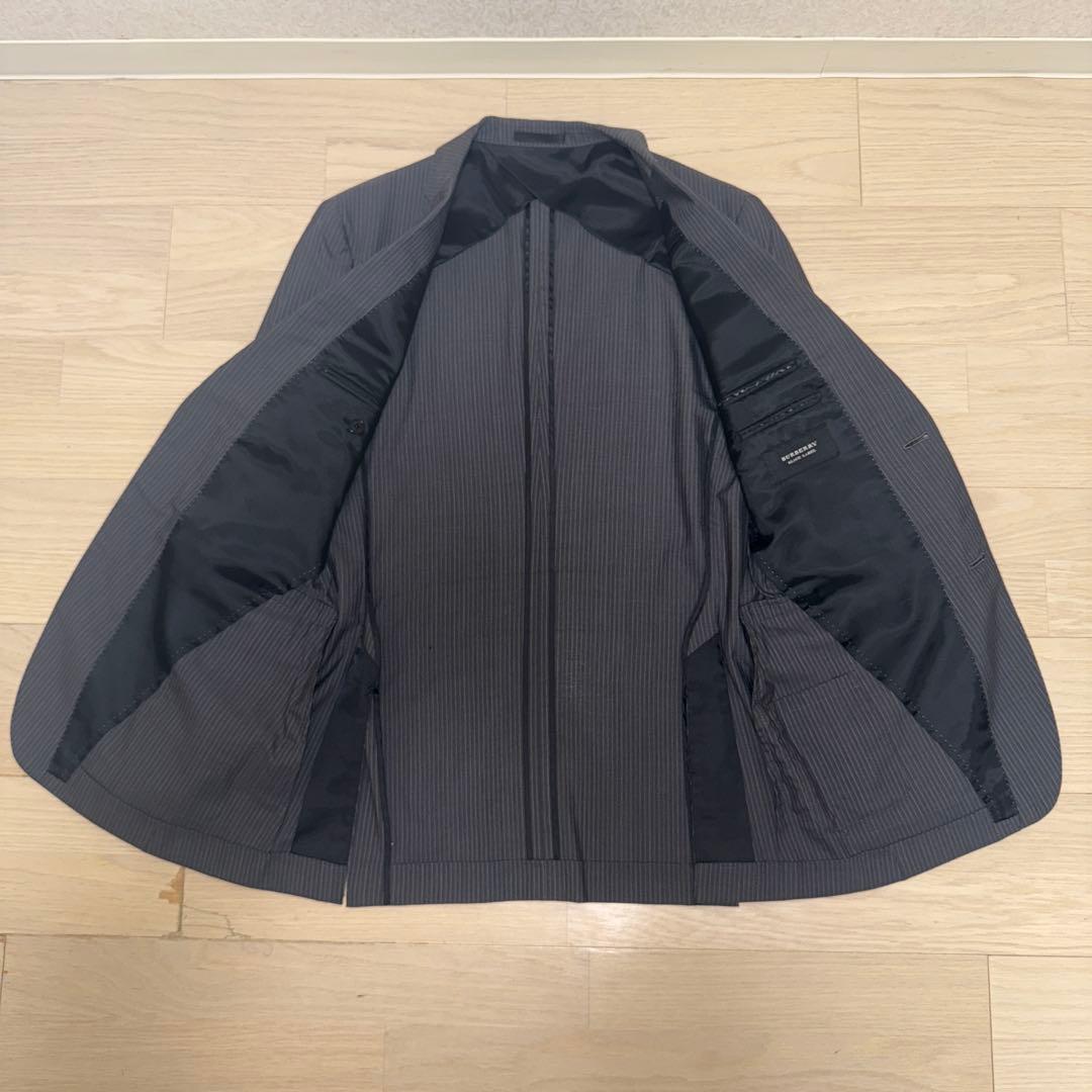 超綺麗 バーバリーブラックレーベルMスーツ シングル2B 春夏生地 再値引