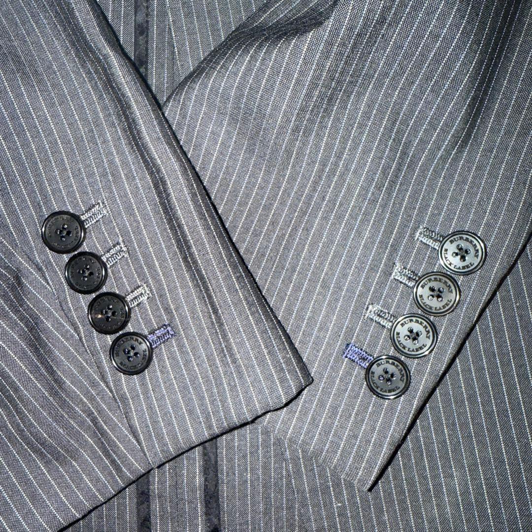 超綺麗 バーバリーブラックレーベルMスーツ シングル2B 春夏生地 再値引