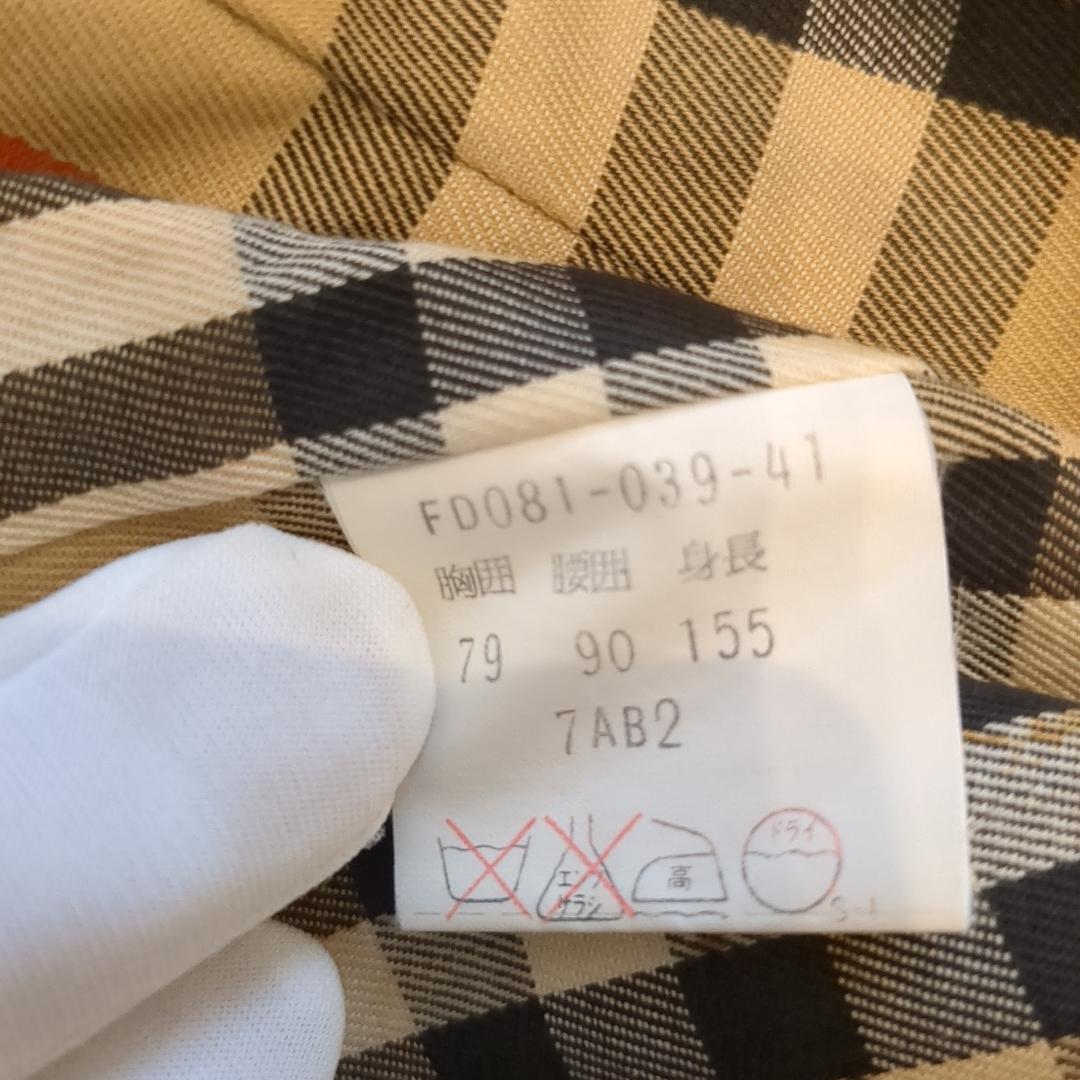 【白タグ ベルト付き】Burberry バーバリー トレンチコート ノバチェック