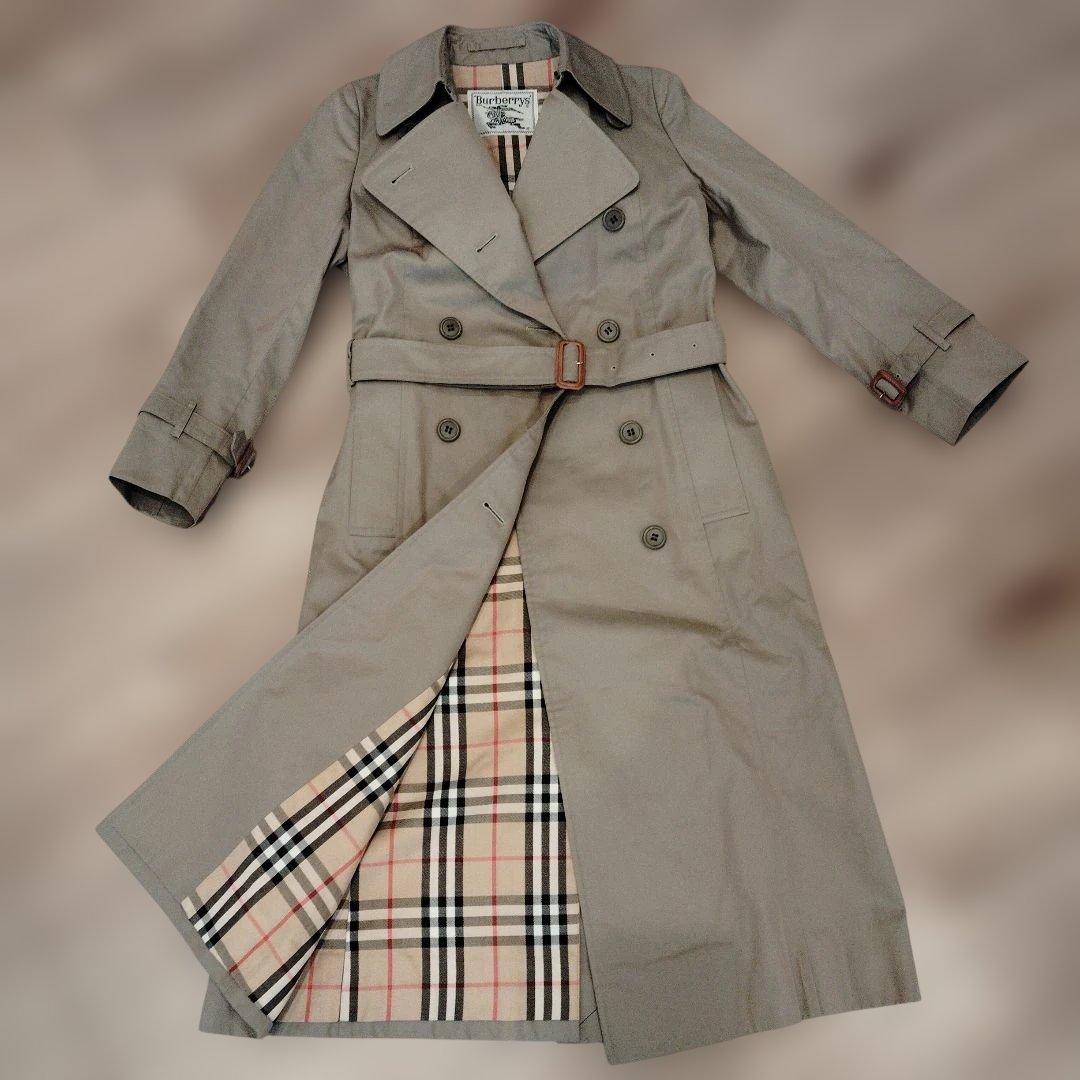 【白タグ ベルト付き】Burberry バーバリー トレンチコート ノバチェック