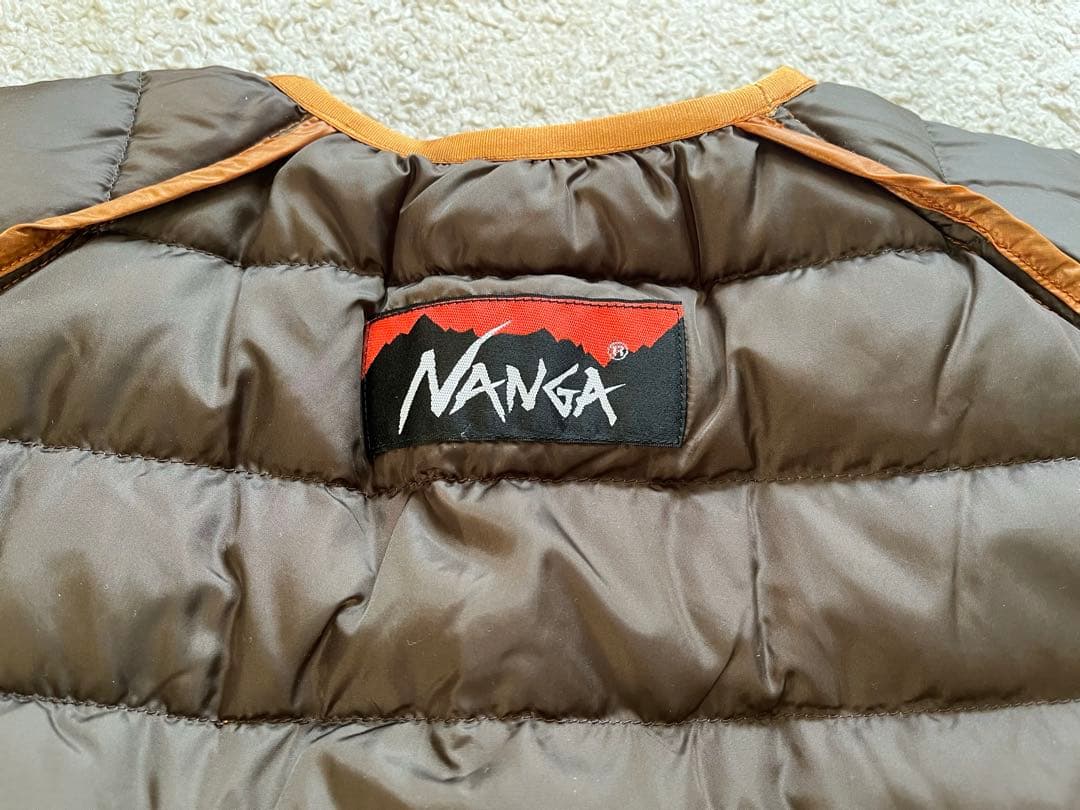 別注 NANGA ナンガ キャルオーライン ダウン 半袖プルオーバー M