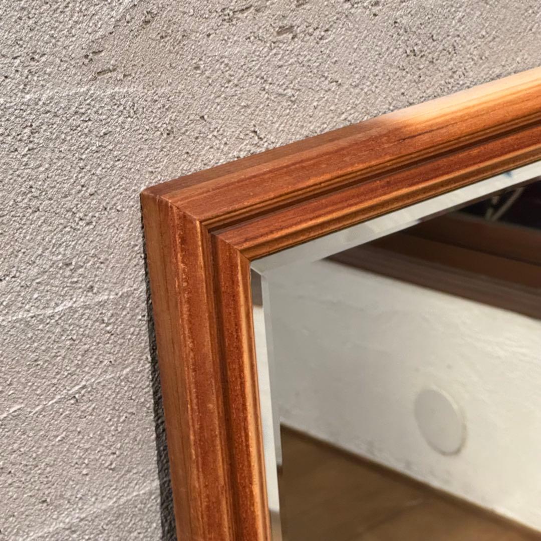 ウッドフレーム ミラー 鏡 600×990 ヴィンテージ