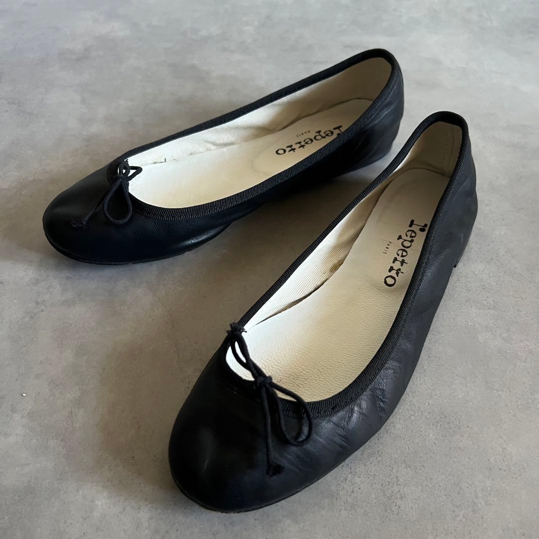 【極美品】 repetto レペット レザー バレエ シューズ パンプス 黒