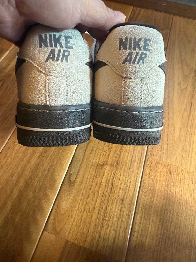 ナイキ エアフォース1 22cm ライトオールウッドブラウン/バロックブラウン