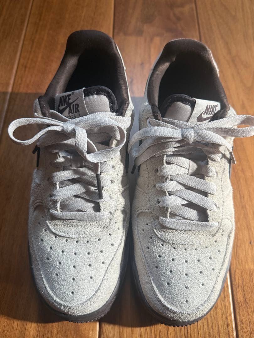 ナイキ エアフォース1 22cm ライトオールウッドブラウン/バロックブラウン