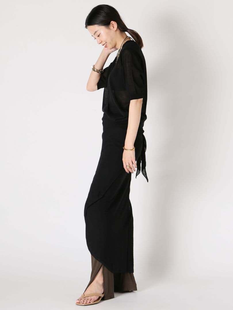 新品未使用 muse ドゥーズィエムクラス リブパンツレギンス ブラウン フレア