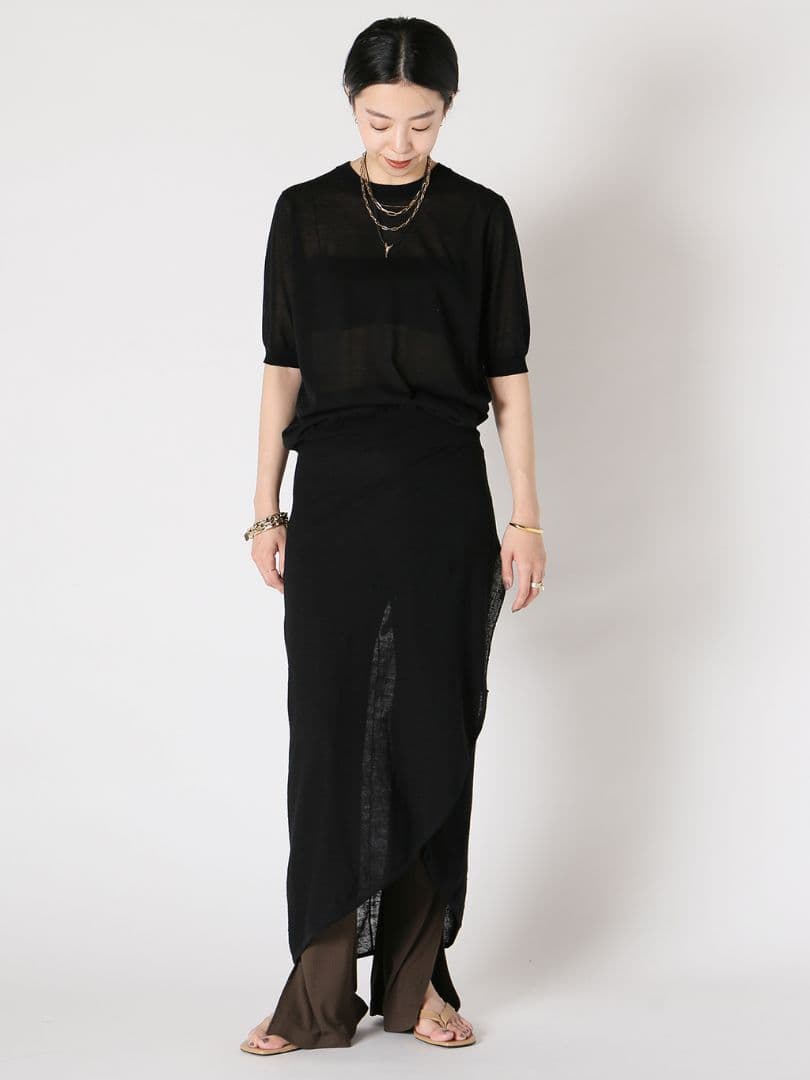 新品未使用 muse ドゥーズィエムクラス リブパンツレギンス ブラウン フレア