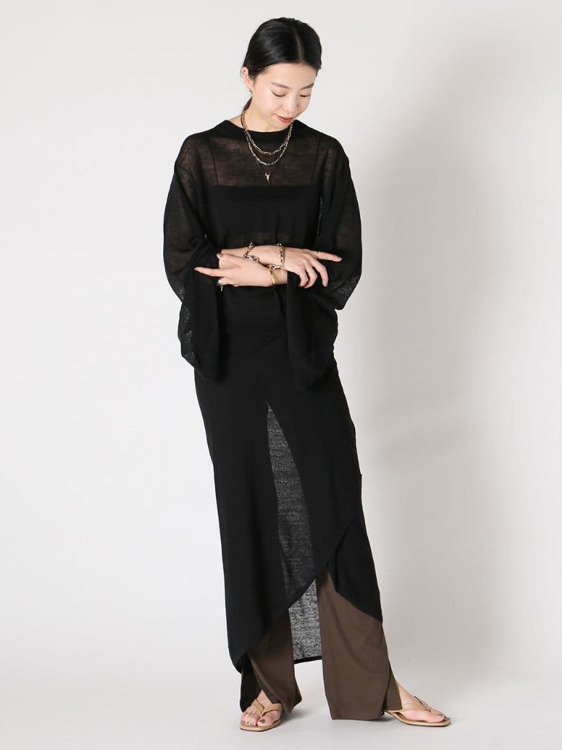 新品未使用 muse ドゥーズィエムクラス リブパンツレギンス ブラウン フレア