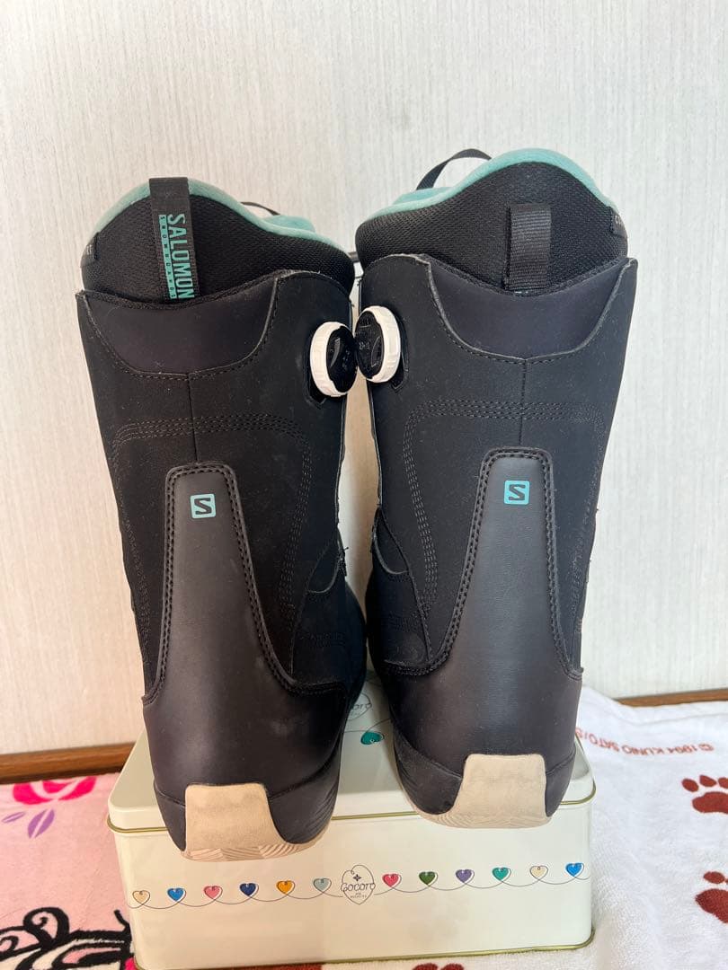 SALOMON スノーボードブーツ ボア　24.5cm ブラック/ミント