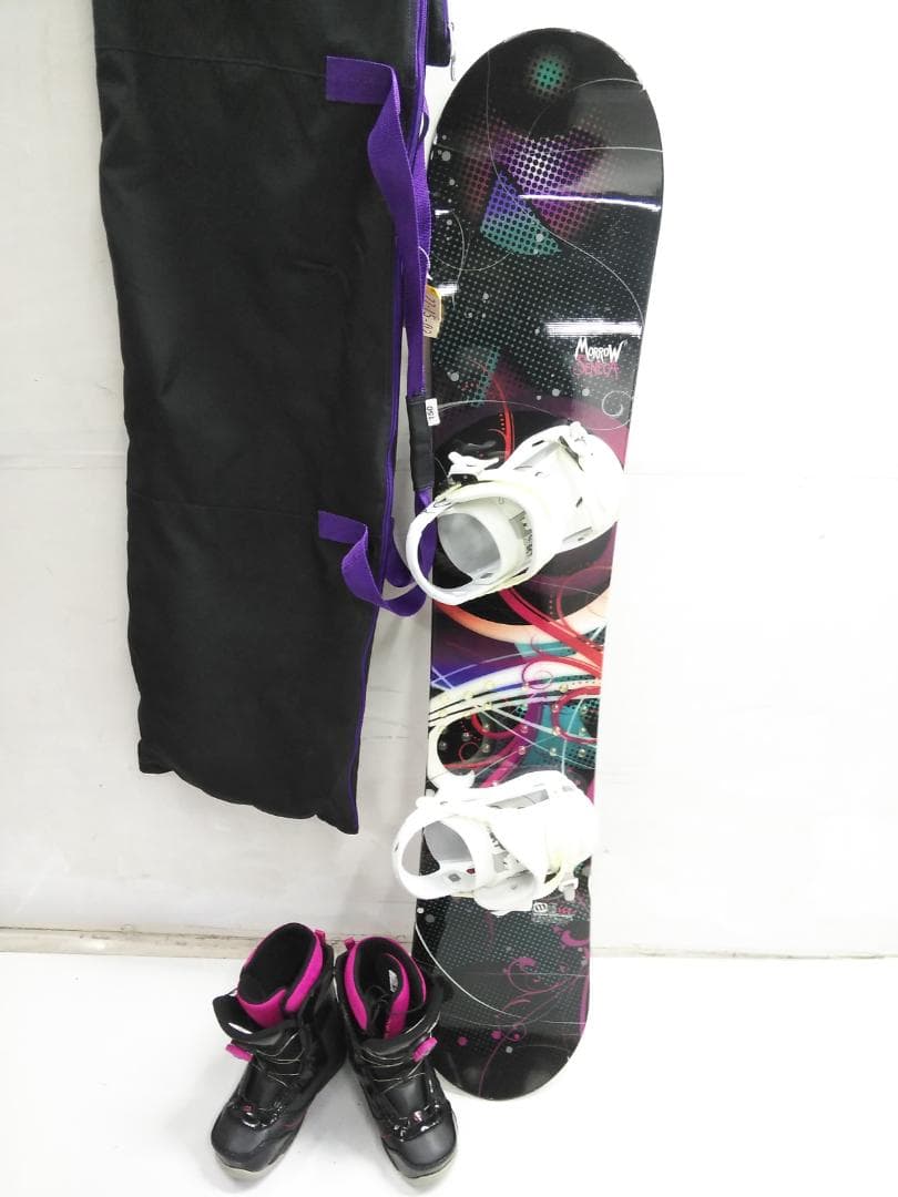 レディース スノーボード4点セット MORROW 144 +