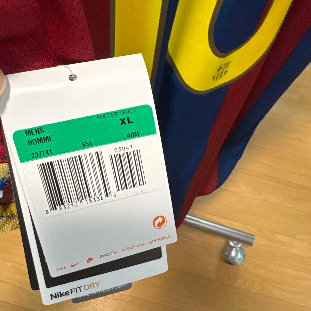 サッカー　ユニフォーム　FCバルセロナ 07-08 リーガ仕様　タグ付