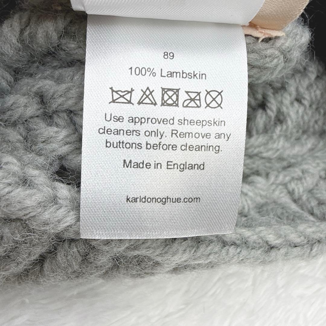 未使用 KARL DONOGHUE ニットキャップ 英国製 ウール ラム ポンポ