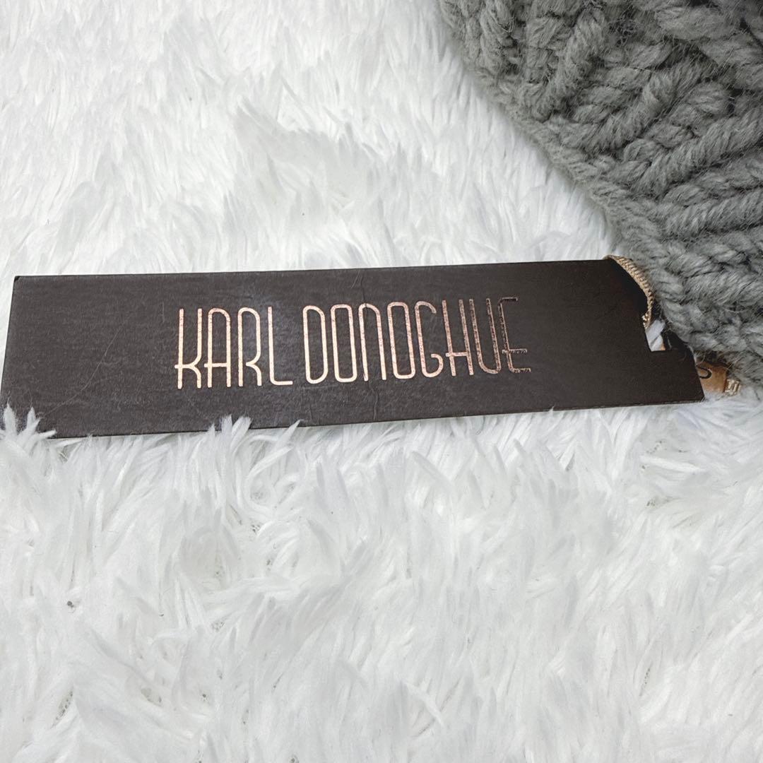 未使用 KARL DONOGHUE ニットキャップ 英国製 ウール ラム ポンポ