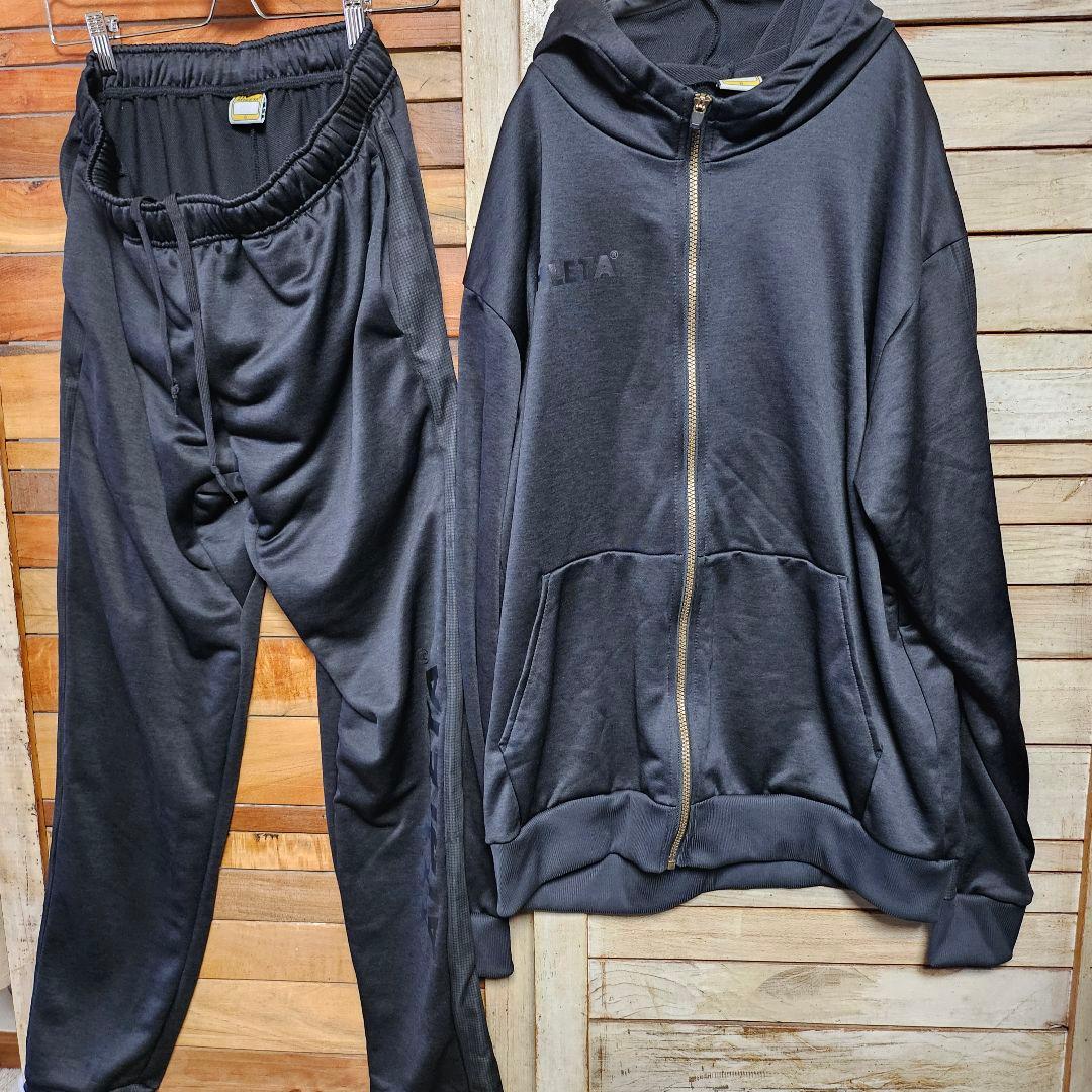 アスレタ スウェット ジャージ 上下セット サッカー フットサル ブラック O