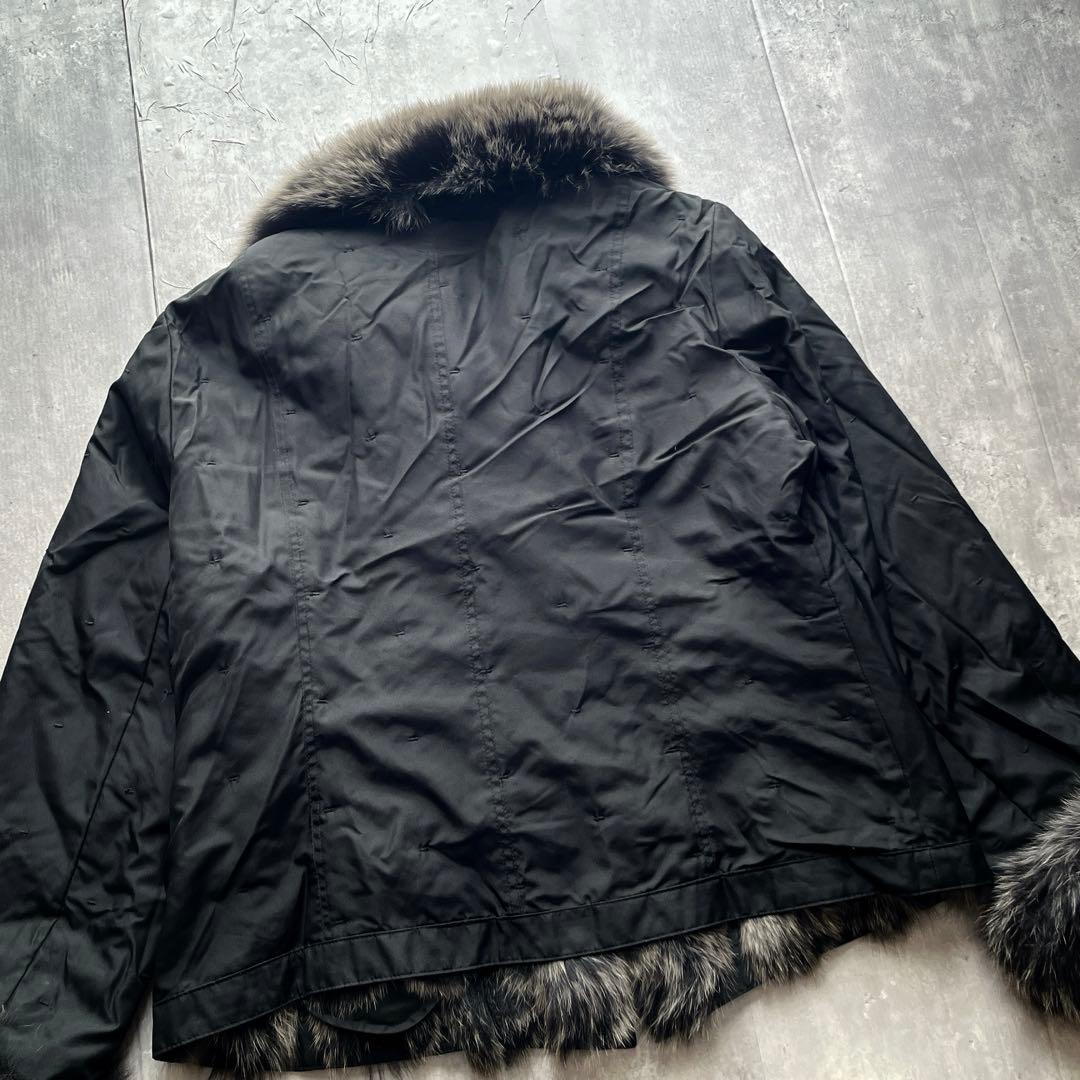 00s archive Y2K ブルーフォックス　ファー　短丈ブルゾン　ギャル