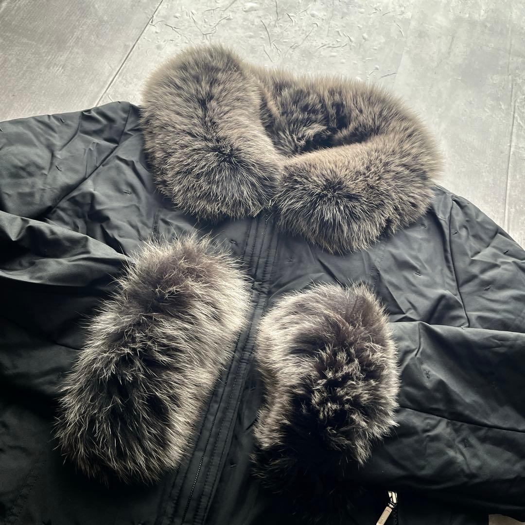 00s archive Y2K ブルーフォックス　ファー　短丈ブルゾン　ギャル