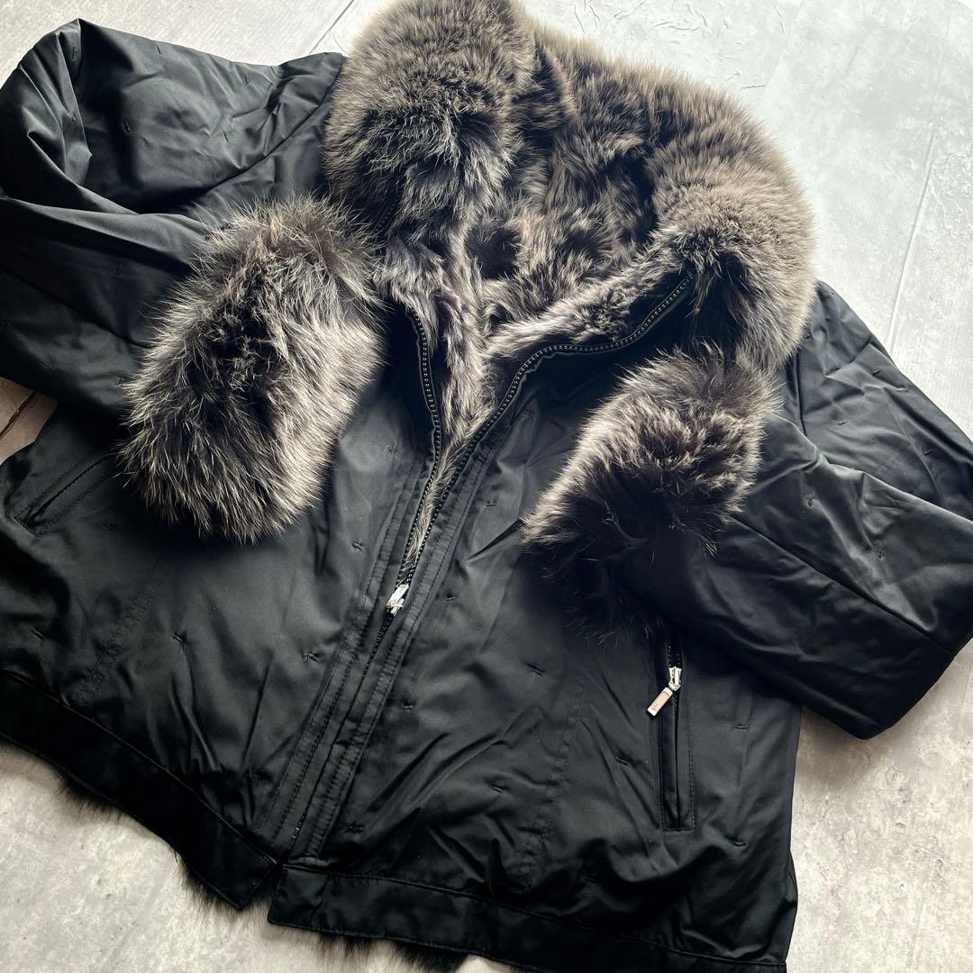 00s archive Y2K ブルーフォックス　ファー　短丈ブルゾン　ギャル