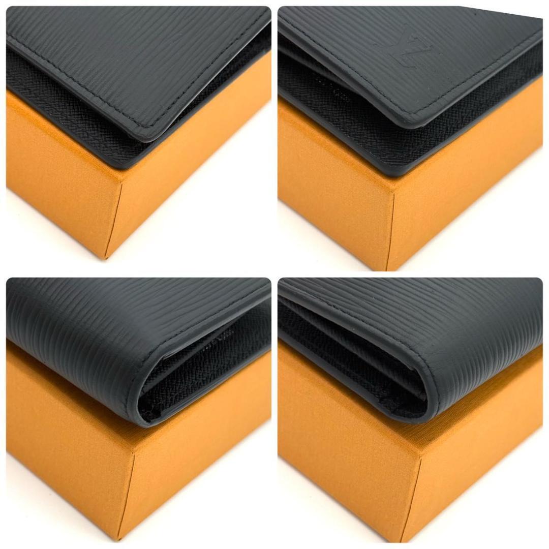 【最高級美品】ルイヴィトン エピ ノワール ポルトフォイユブラザ ２つ折り財布