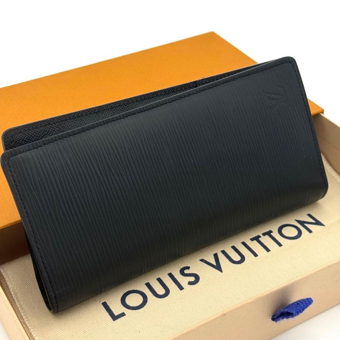 【最高級美品】ルイヴィトン エピ ノワール ポルトフォイユブラザ ２つ折り財布