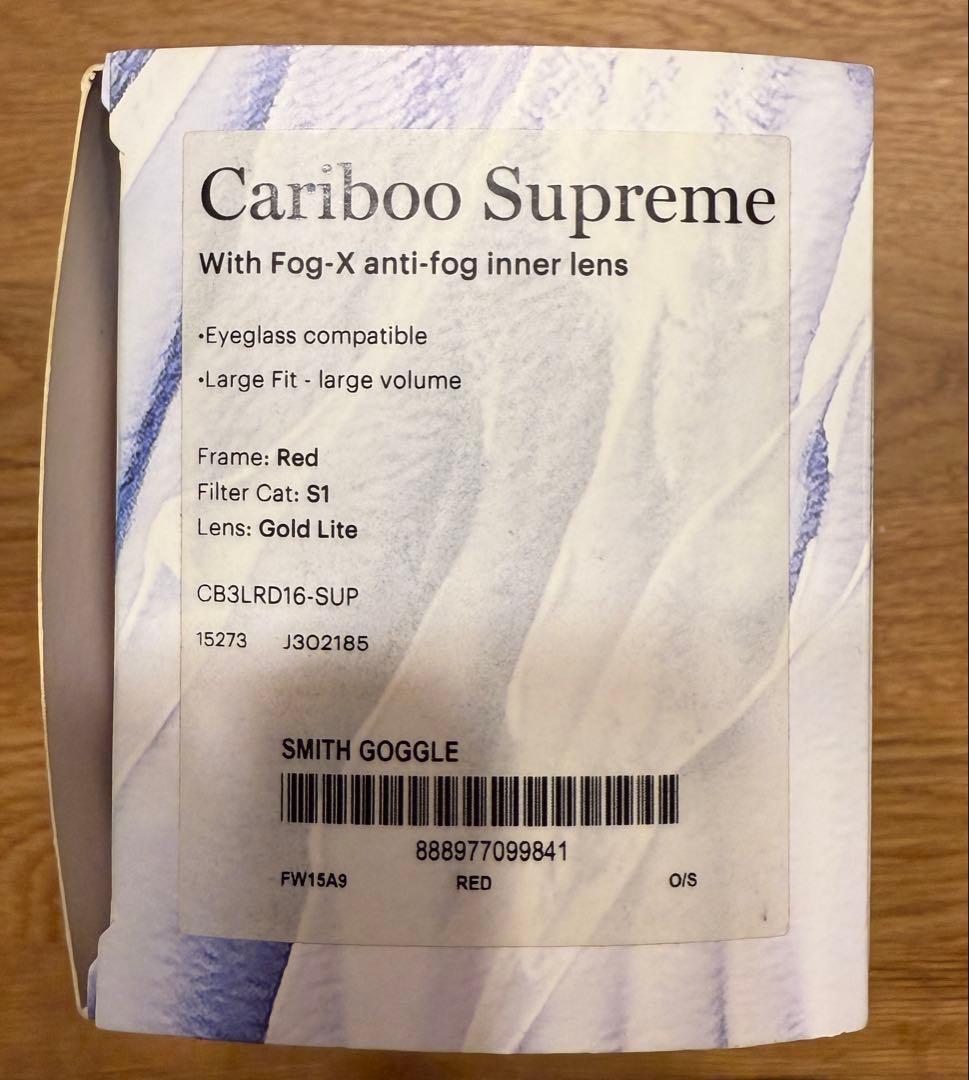 美品！supreme 15AW smith cariboo スキーゴーグル