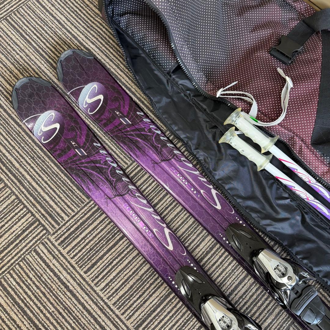 Salomon レディース スキー板ビンディングストックセット ケース付 151