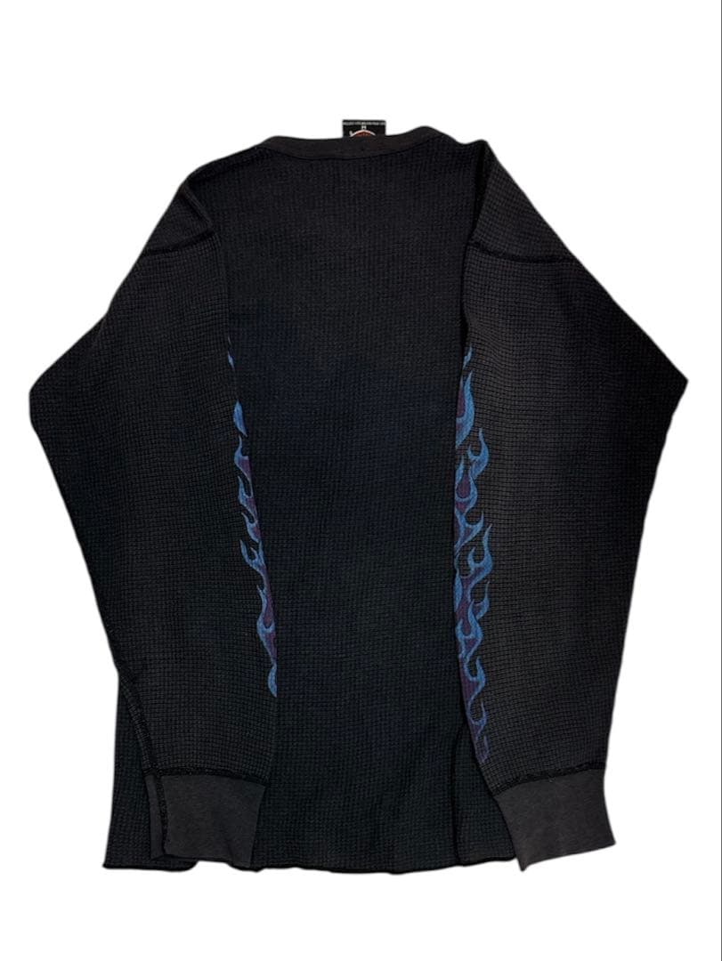 N*極様 希少90s Harley-Davidson 黒 サーマル USA製 青