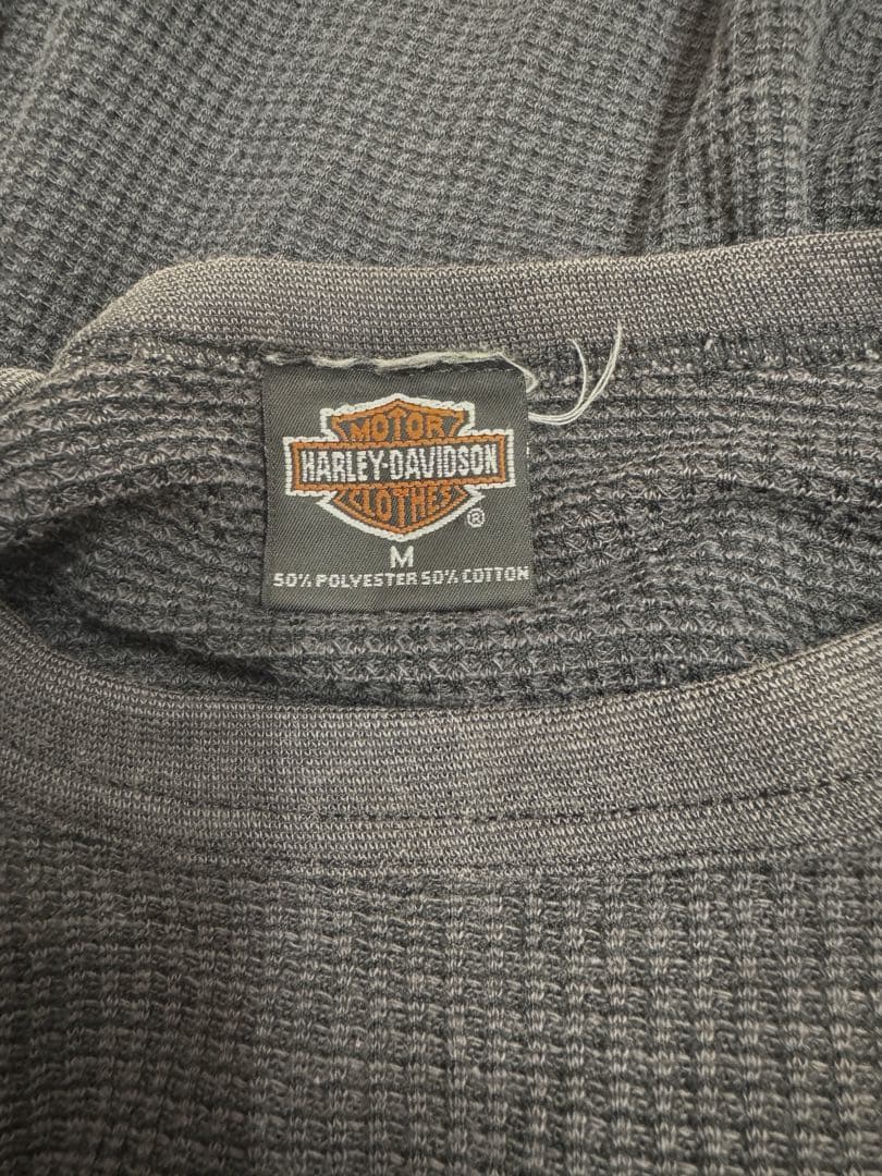 N*極様 希少90s Harley-Davidson 黒 サーマル USA製 青